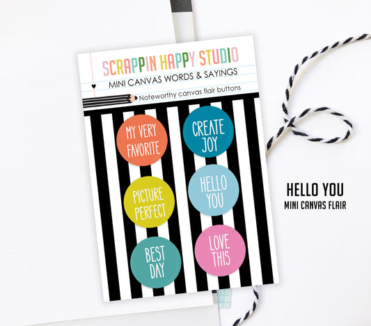Hello You Words Canvas Flair