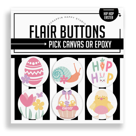 Hip Hop Easter Flair Buttons