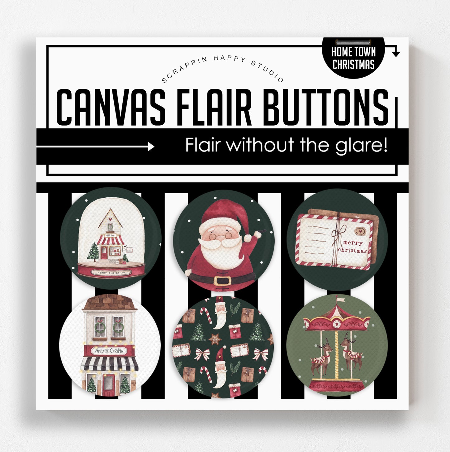 HomeTown Christmas Canvas Flair
