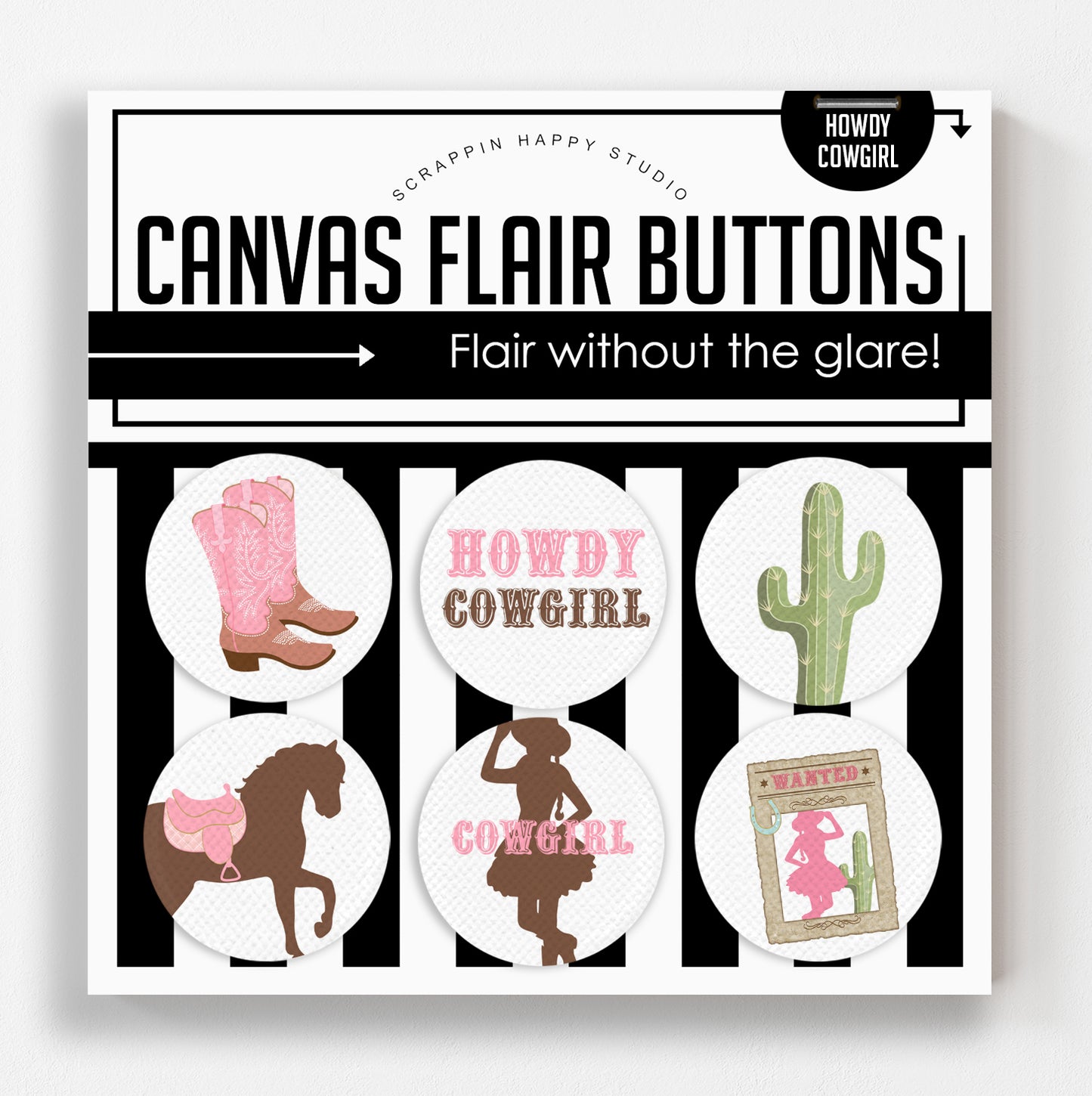 Howdy Cowgirl Canvas Flair