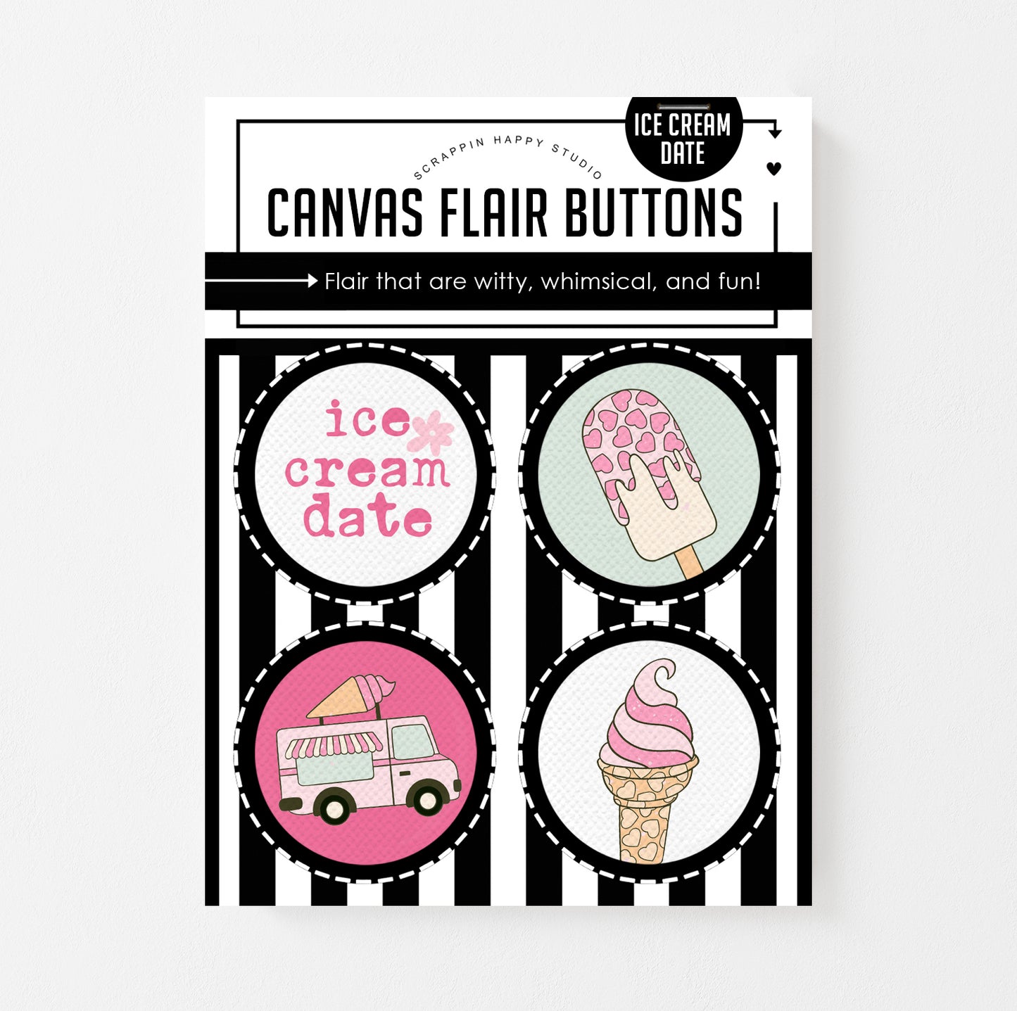 Ice Cream Date Canvas Flair
