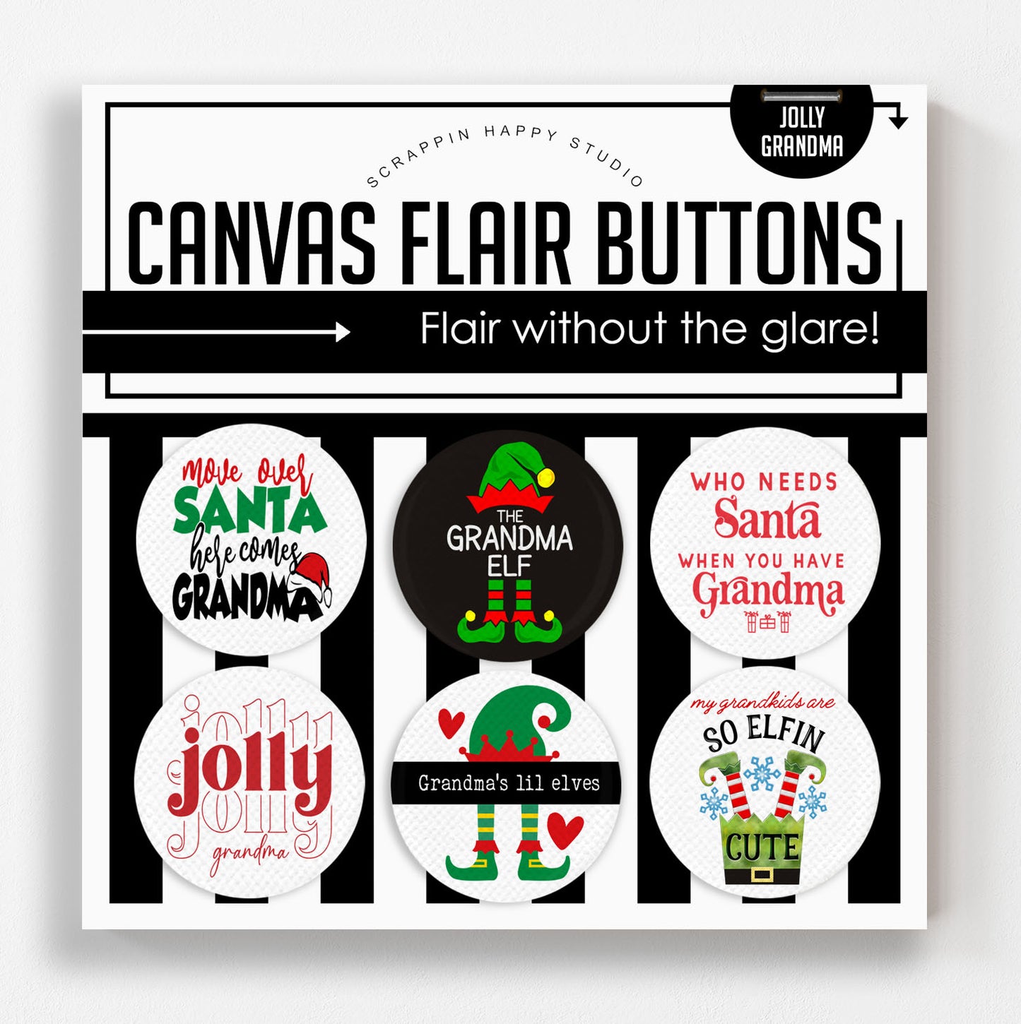 Jolly Grandma Canvas Flair
