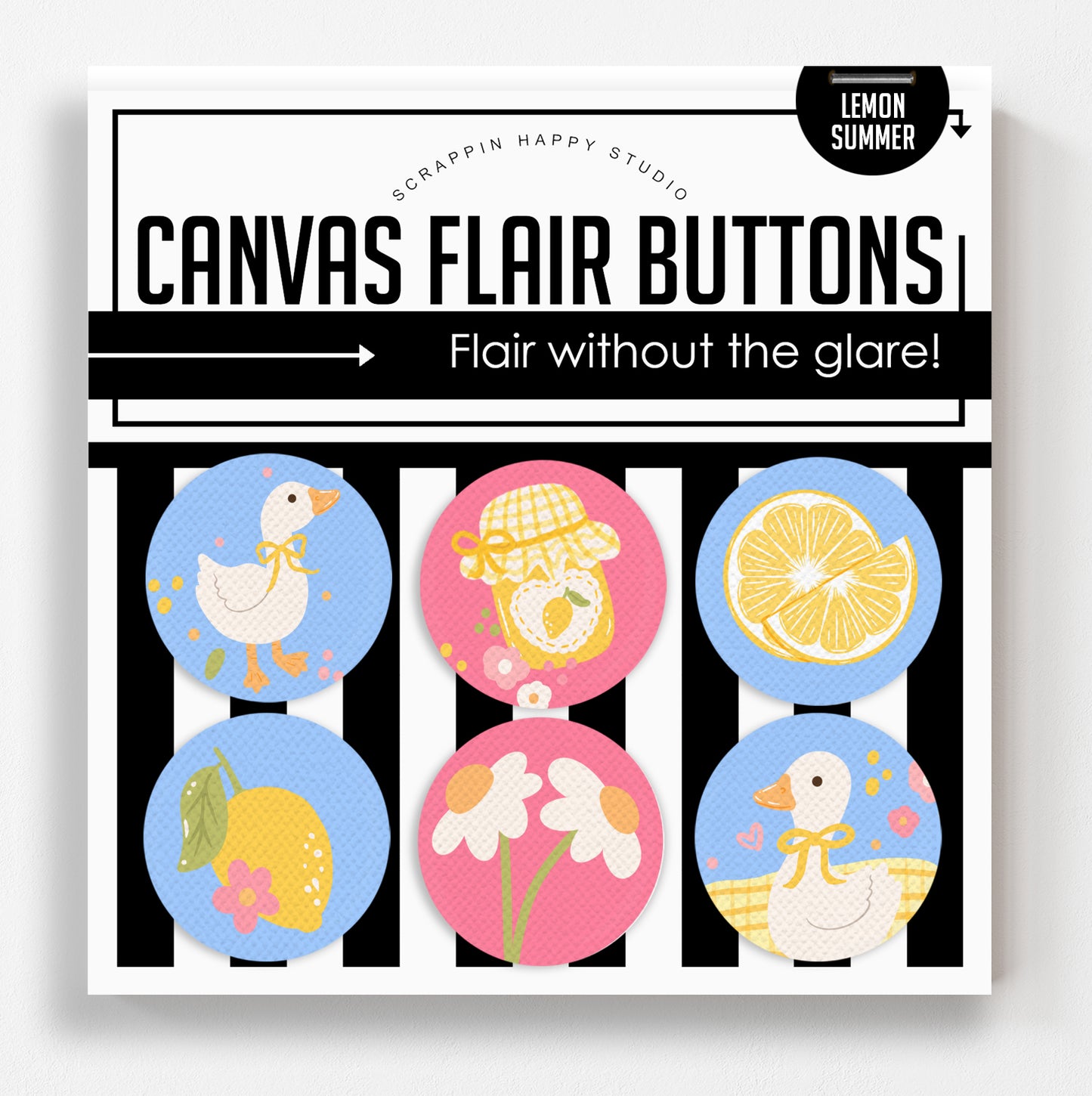 Lemon Summer Flair Buttons
