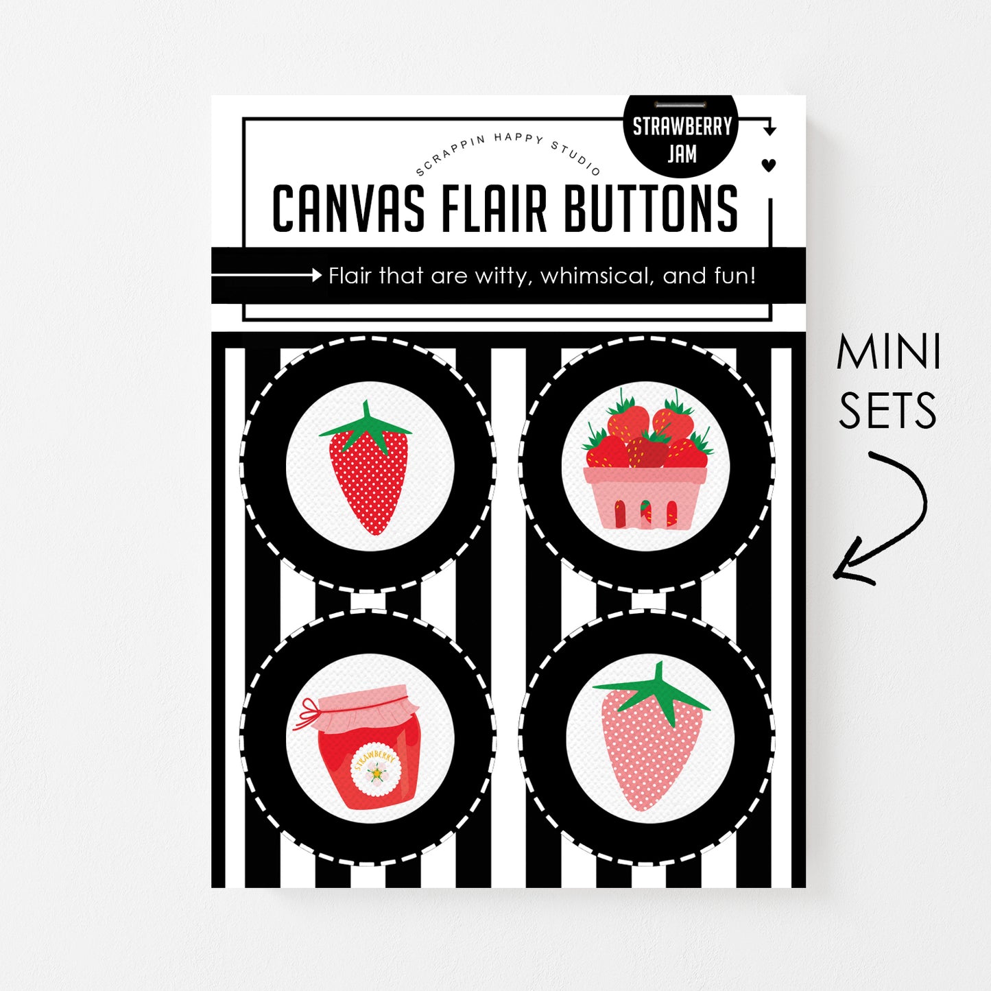 Little Strawberry Jam Canvas Flair