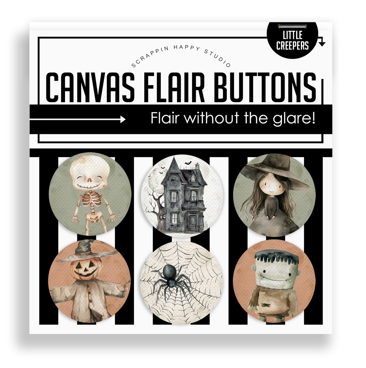 Little Creepers Canvas Flair Buttons