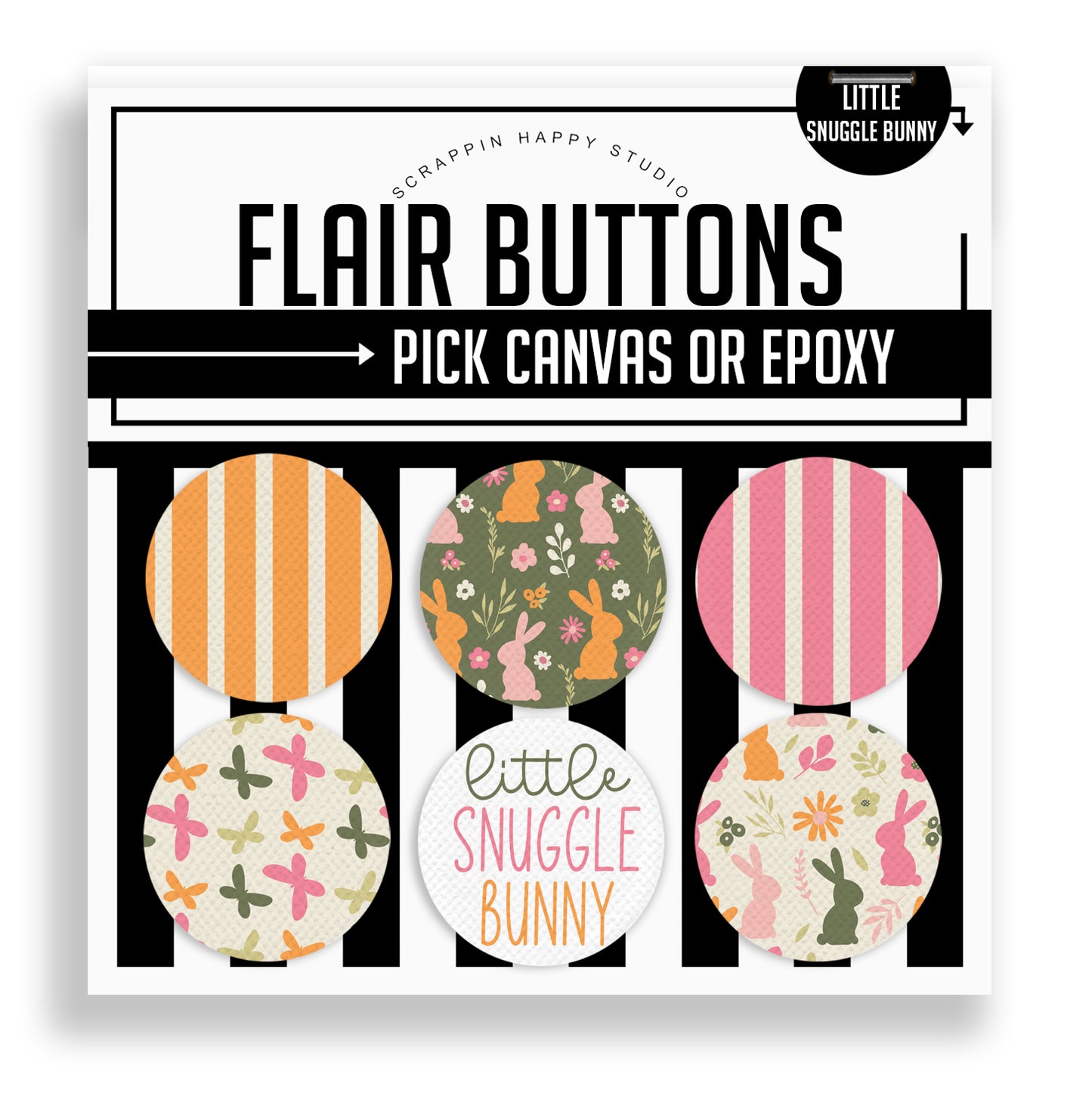 Little Snuggle Bunny Flair Buttons