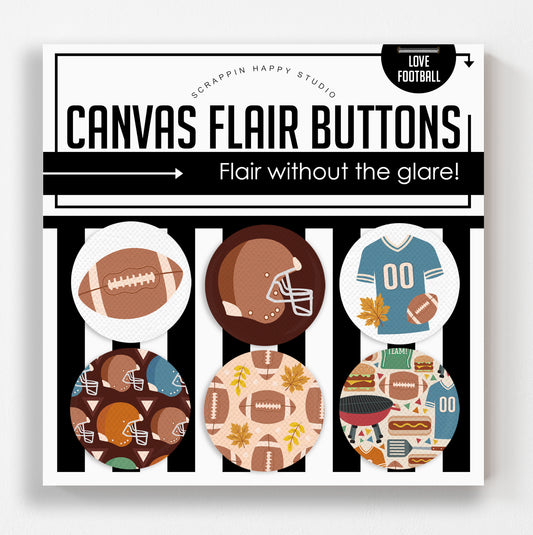 Love Football Canvas Flair