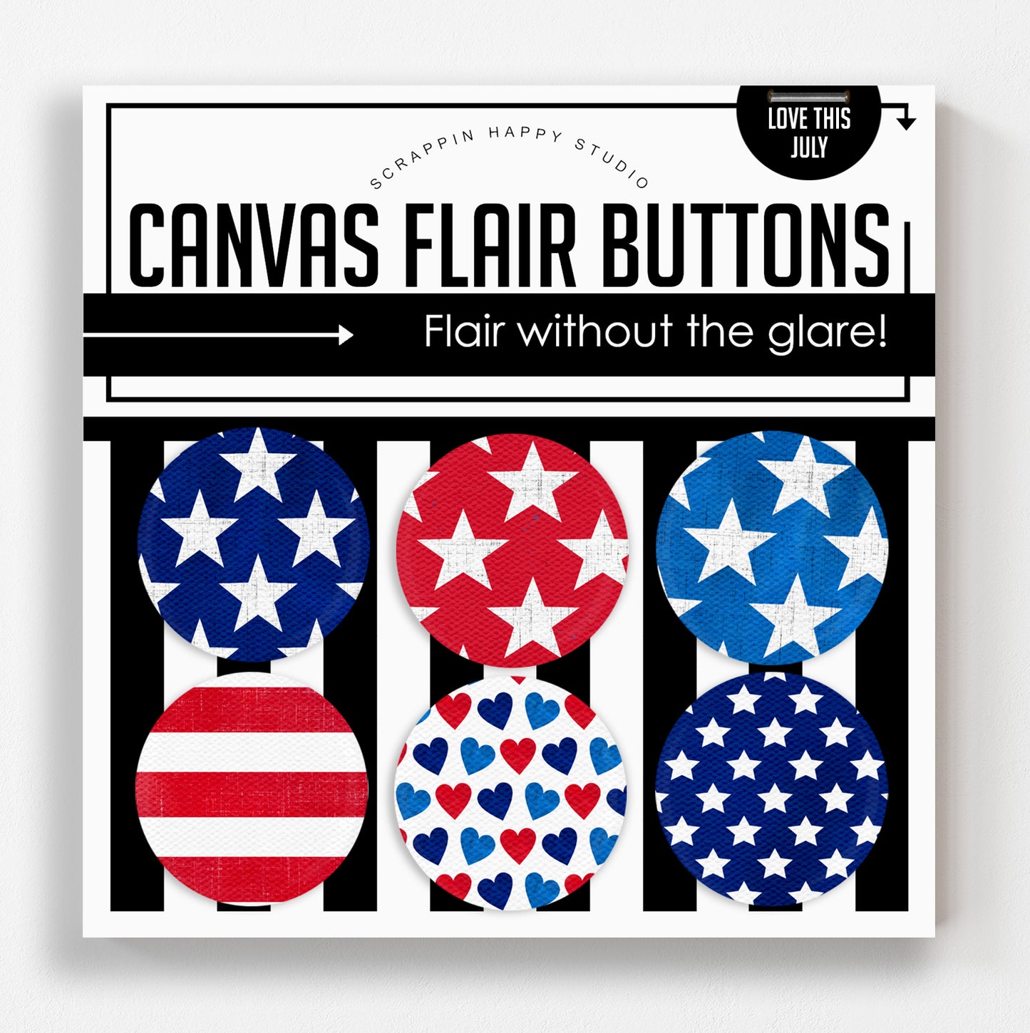Love This July Canvas Flair