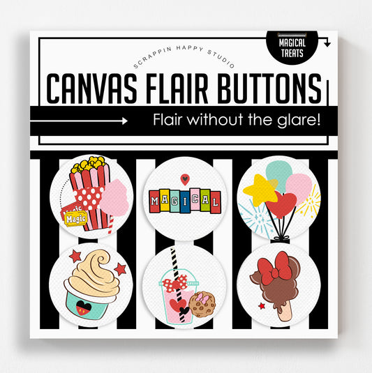 Magical Treats Canvas Flair Buttons