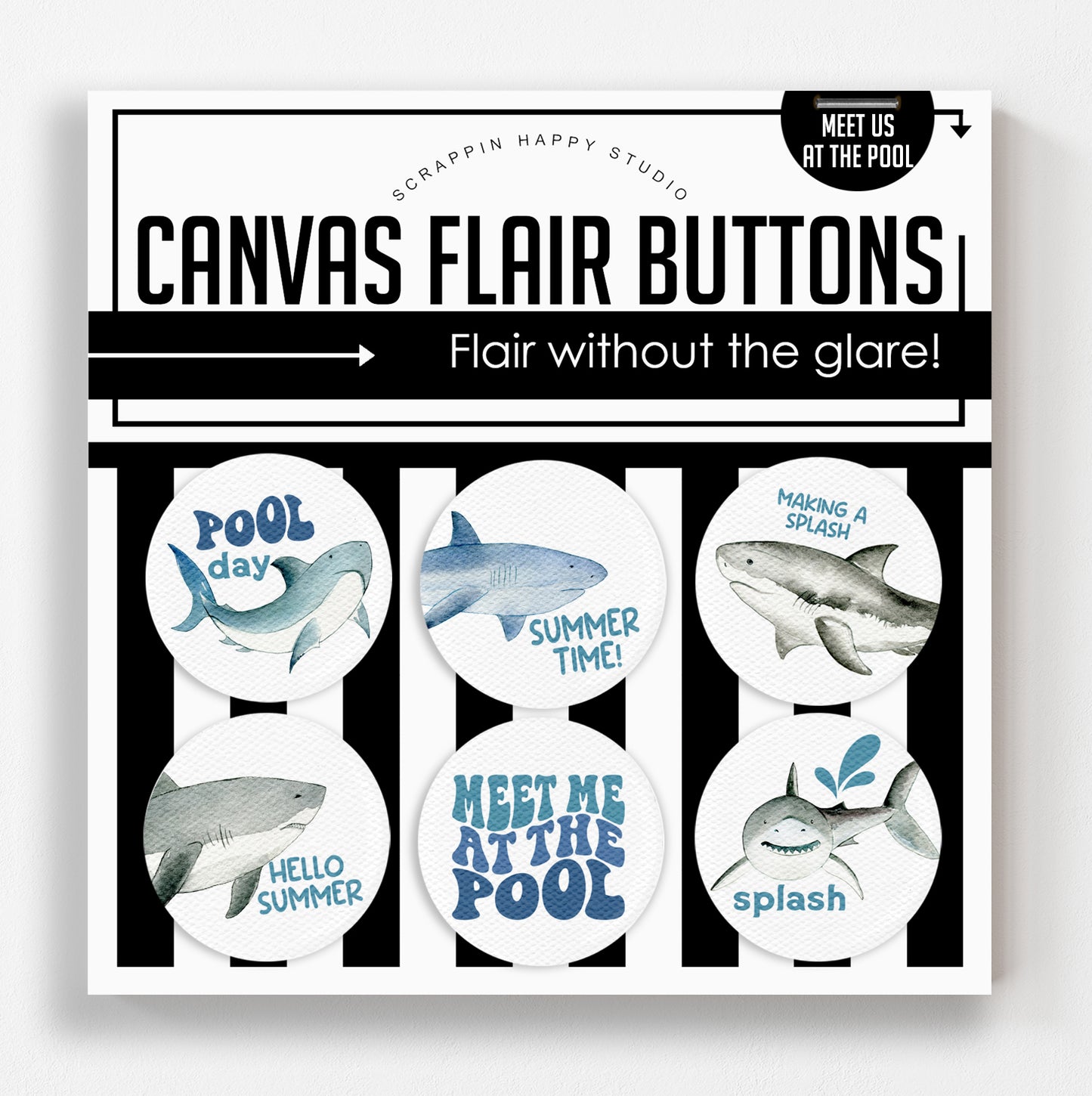 Meet Us At The Pool Canvas Flair