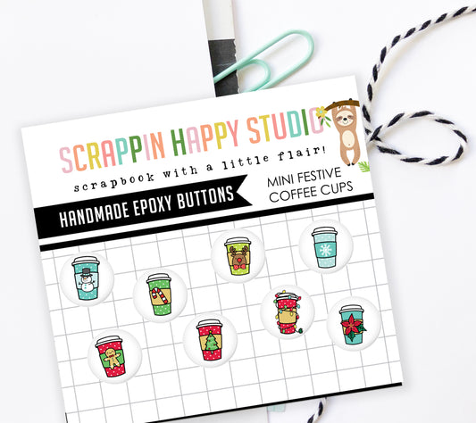 Mini Festive Coffee Cups Epoxy Flair