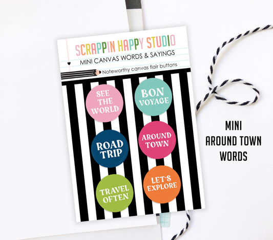Mini Around Town Words Canvas Flair