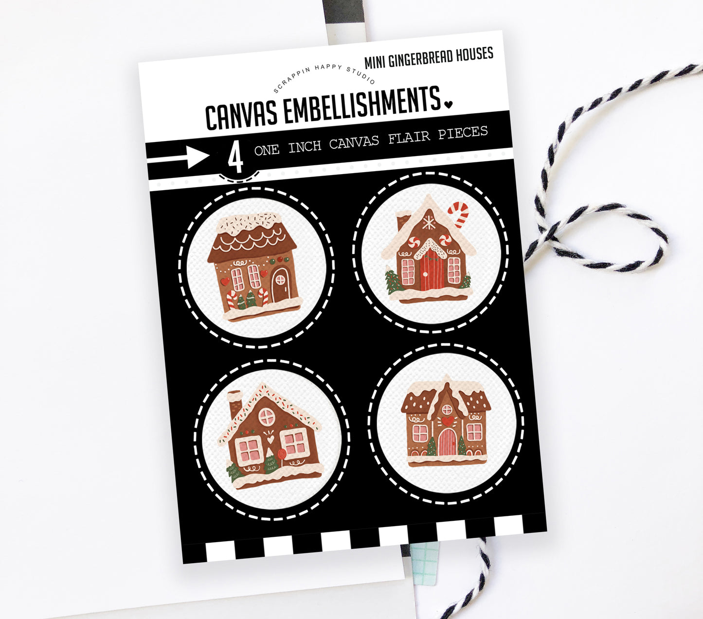 Little Gingerbread Houses Canvas Flair