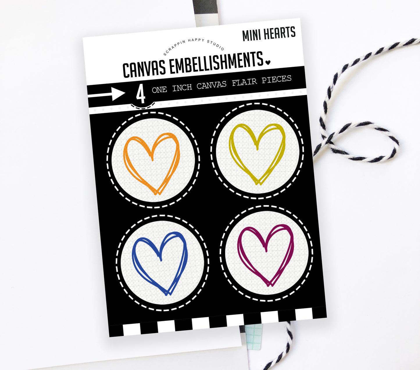 Little Mini Hearts Canvas Flair