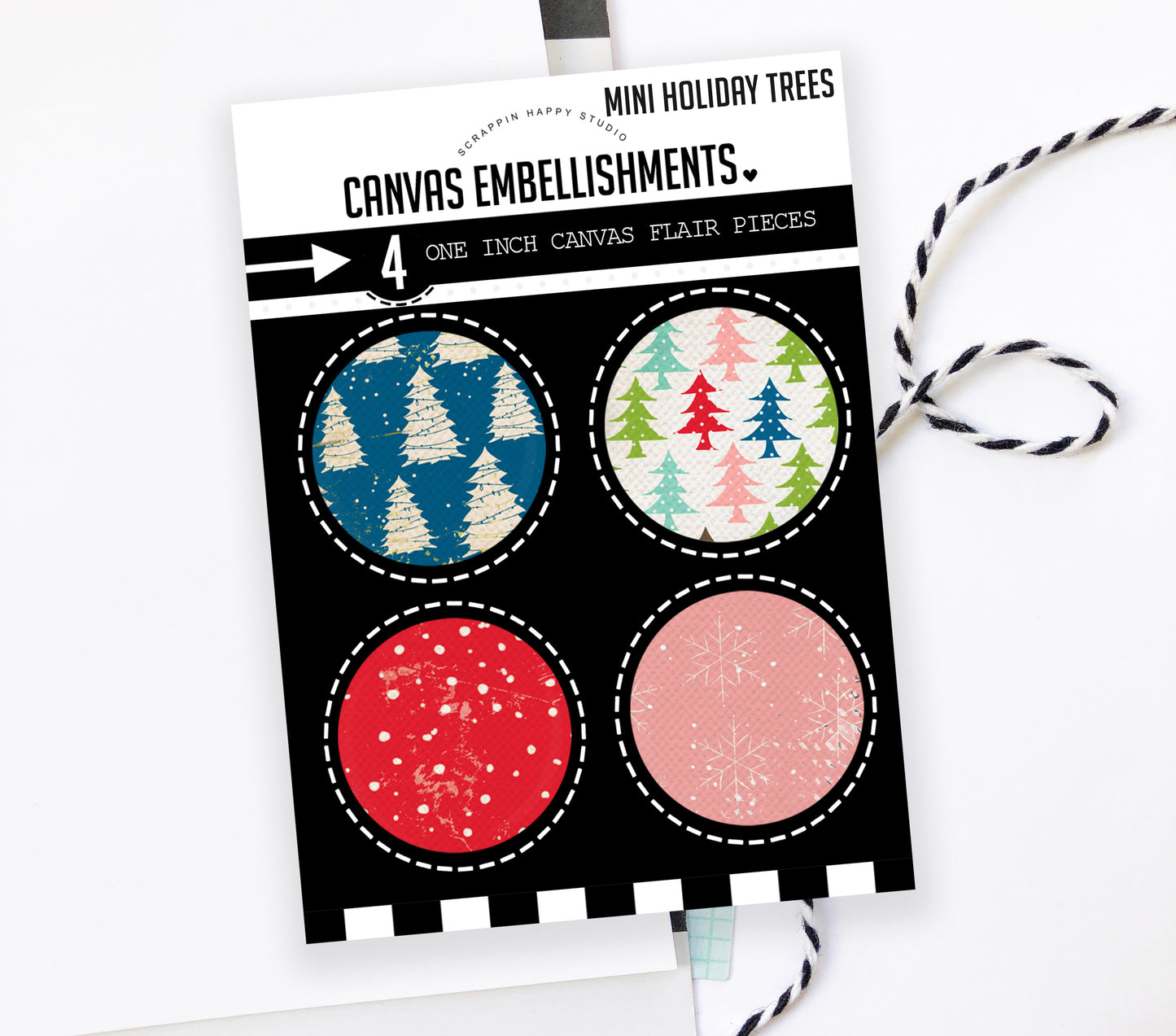 Mini Holiday Trees Canvas Flair