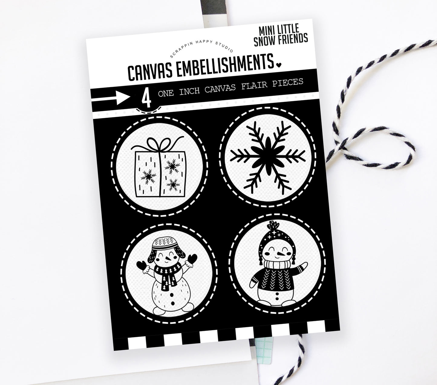 Mini Little Snow Friends Canvas Flair