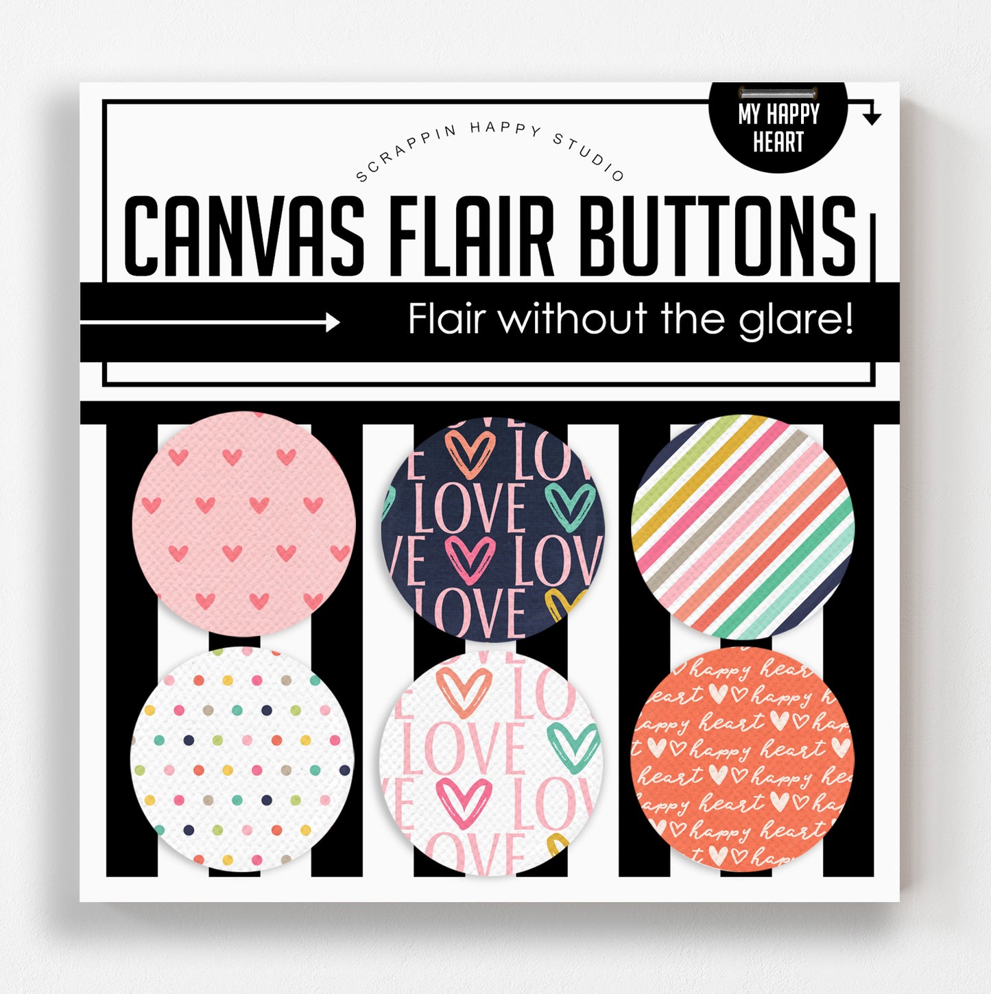 My Happy Heart Canvas Flair