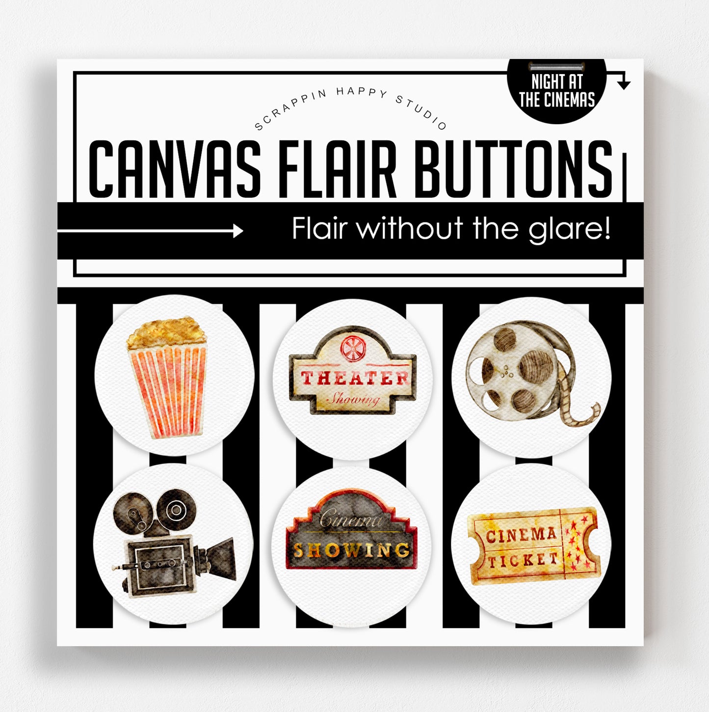 Night At the Cinemas Canvas Flair