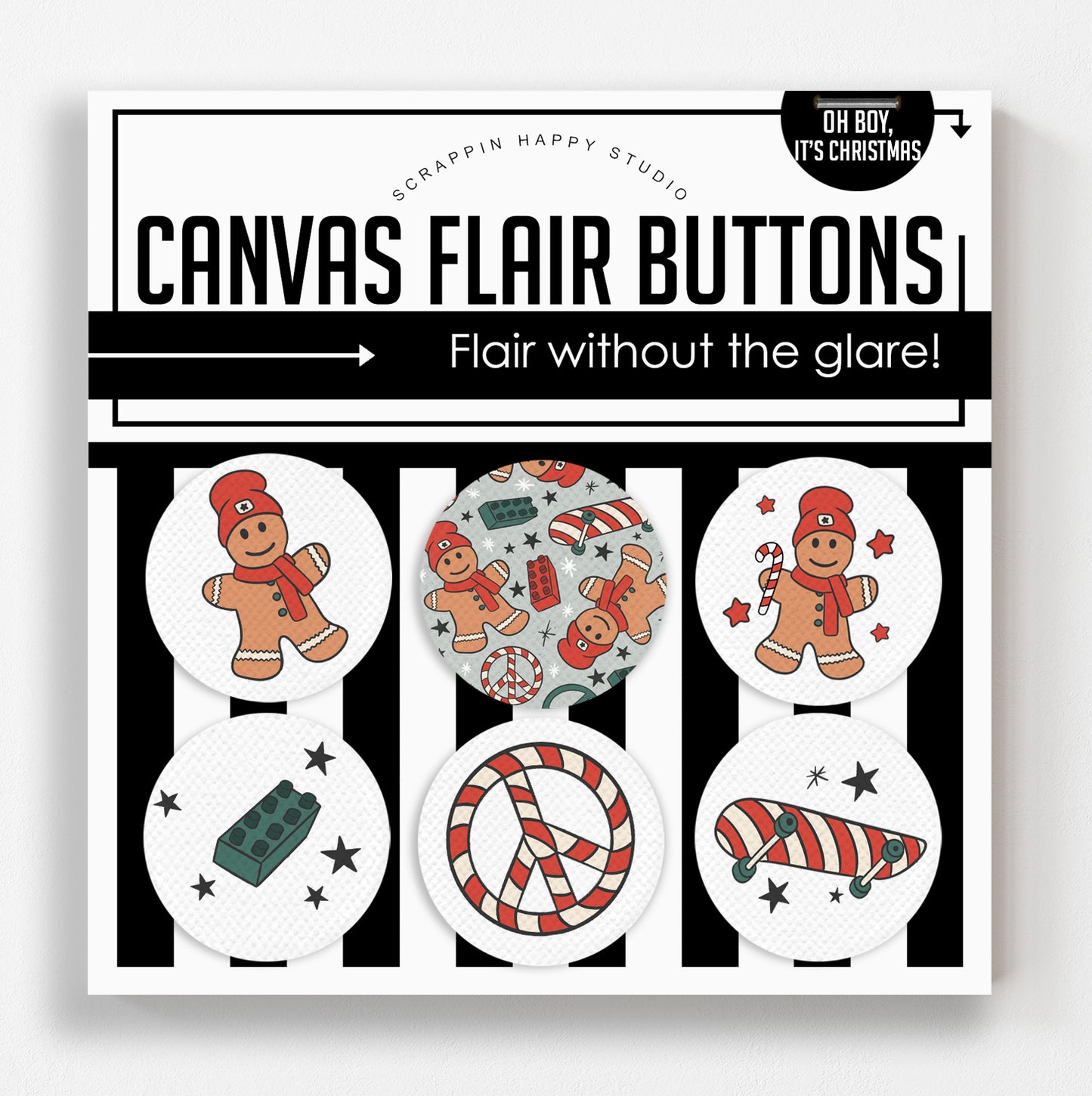 Oh Boy It's Christmas Canvas Flair