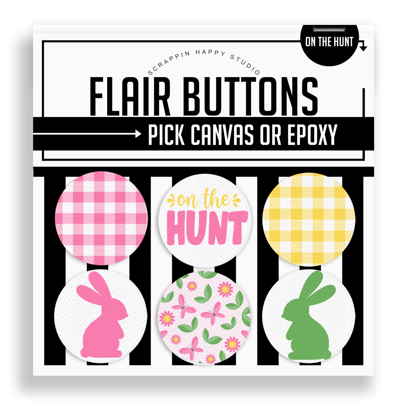 On a Hunt Flair Buttons