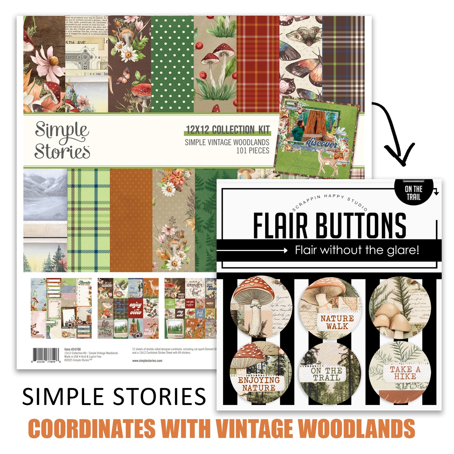 On The Trail Canvas Flair Buttons