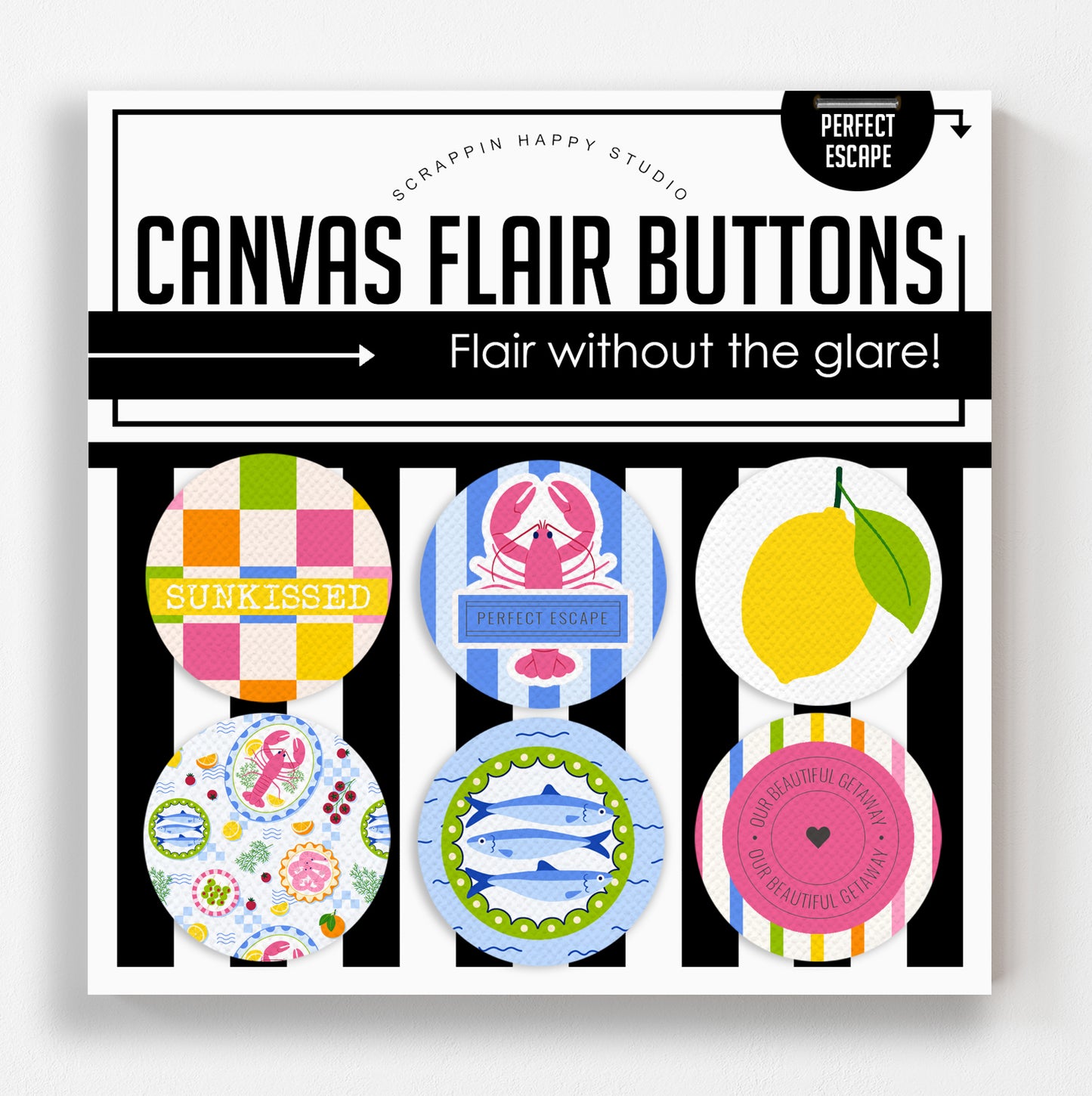 Perfect Escape Flair Buttons