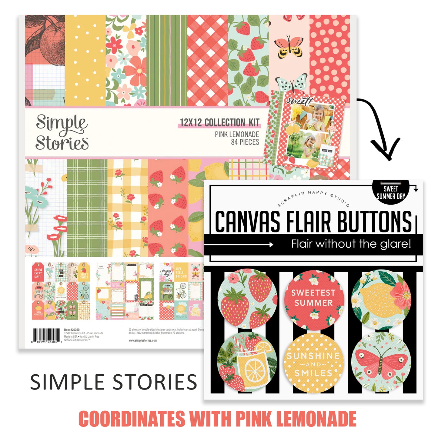 Sweet Summer Days Canvas Flair Buttons