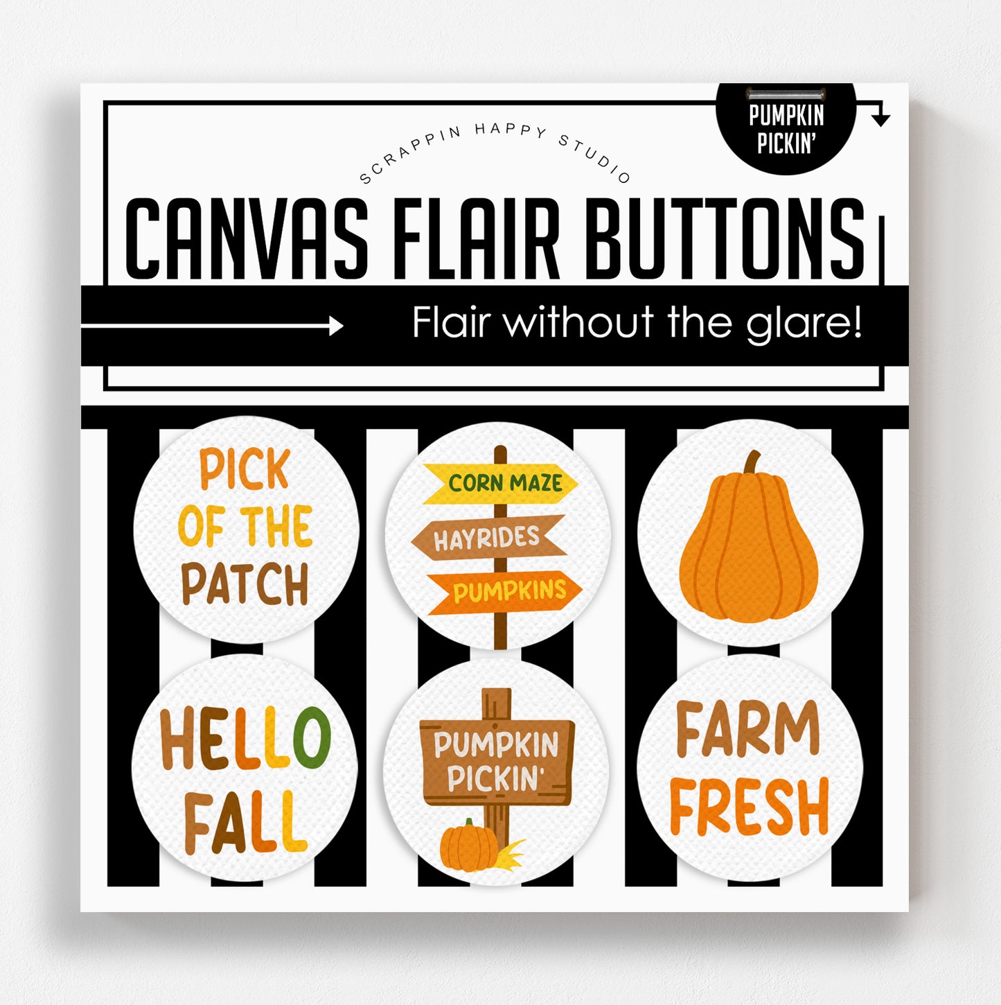 Pumpkin Pickin' Canvas Flair