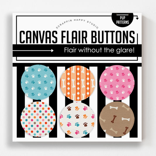 Pup Patterns Canvas Flair