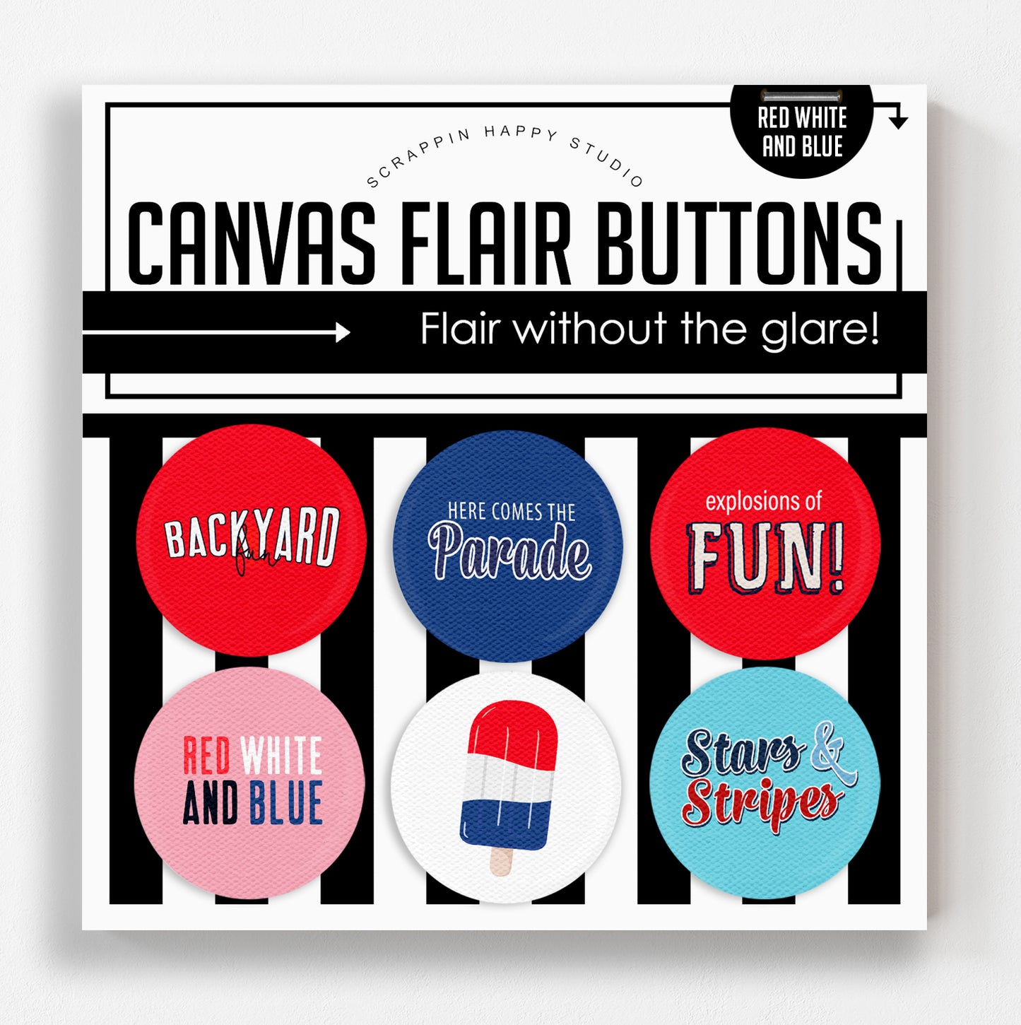 Red White And Blue Canvas Flair