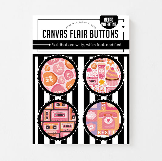 Retro Valentine Canvas Flair