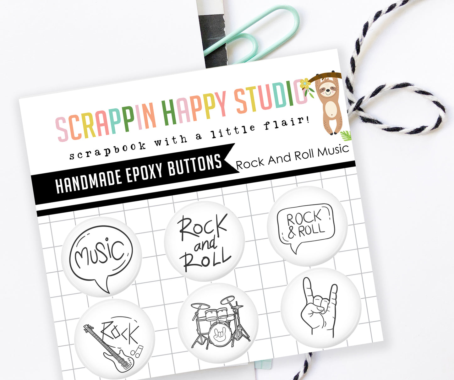 Rock And Roll Music Epoxy Flair