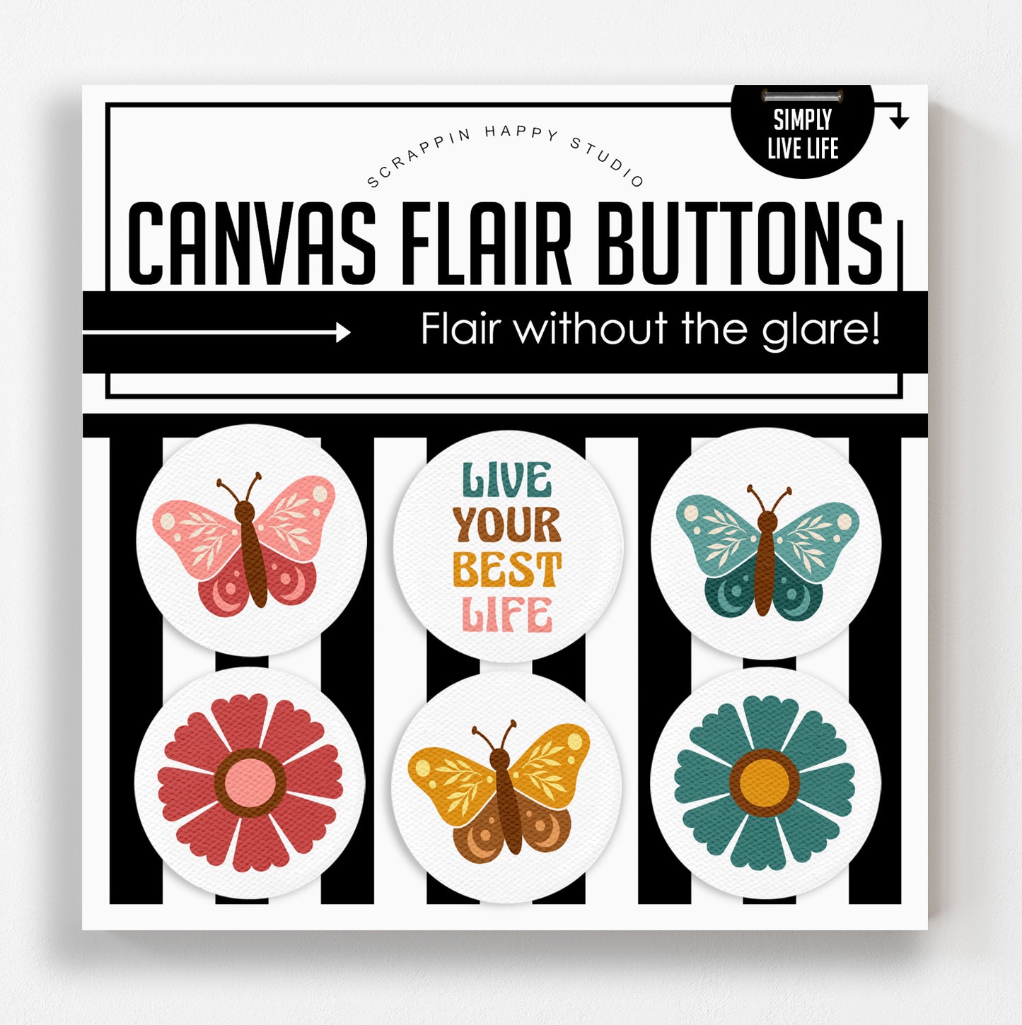 Simply Live Life Canvas Flair