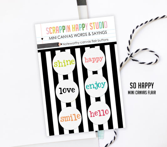 So Happy Words Canvas Flair
