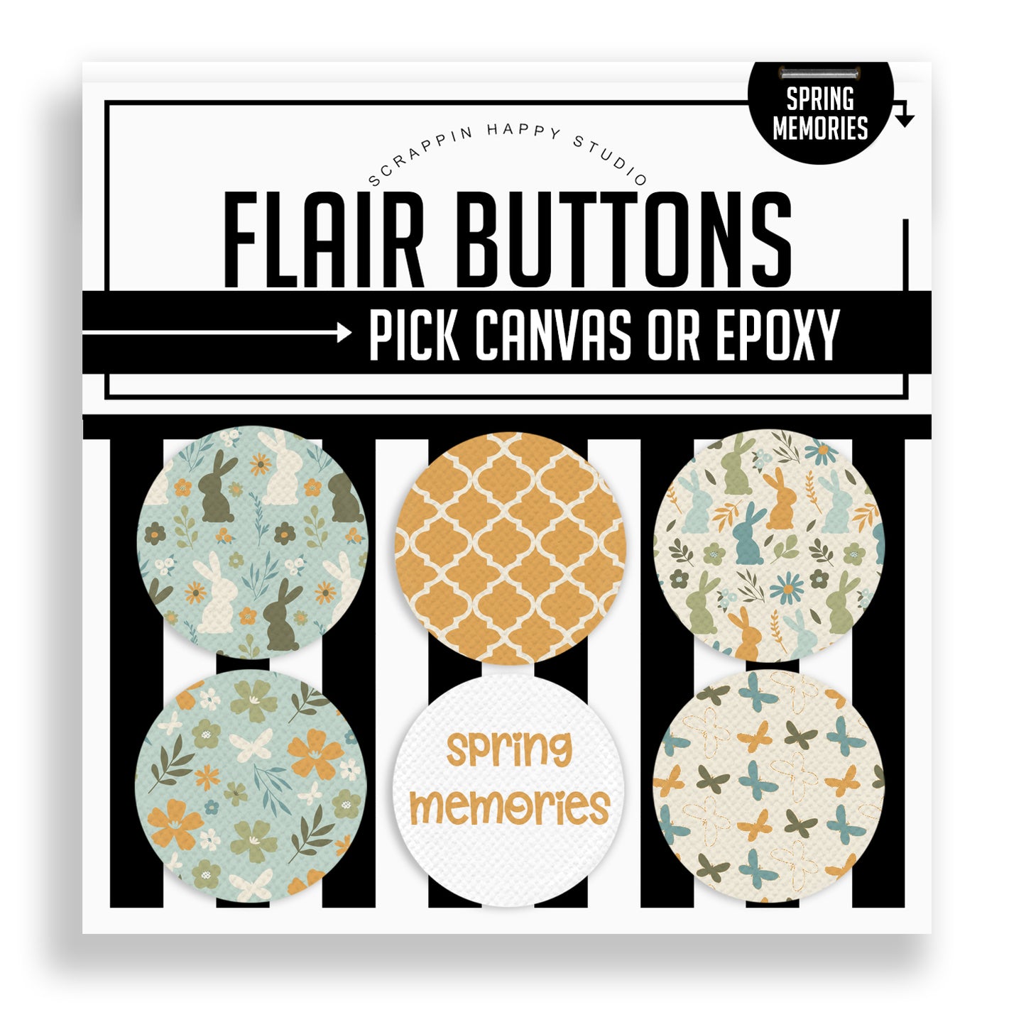 Spring Memories Flair Buttons