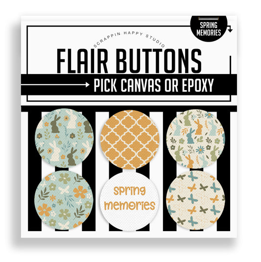 Spring Memories Flair Buttons