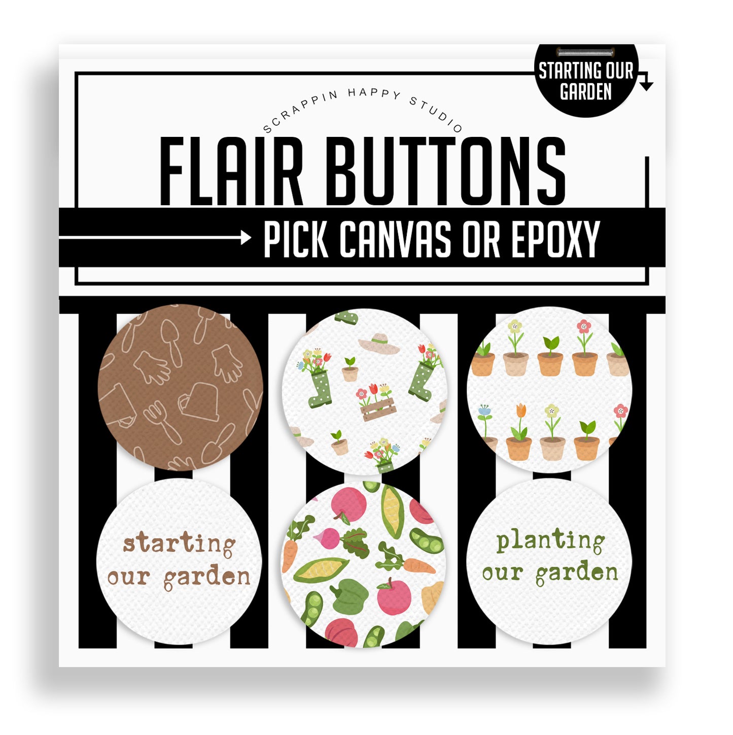 Starting our Garden Flair Buttons