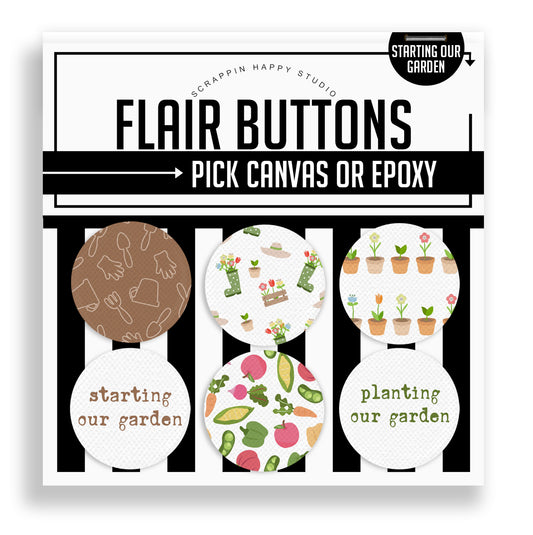 Starting our Garden Flair Buttons