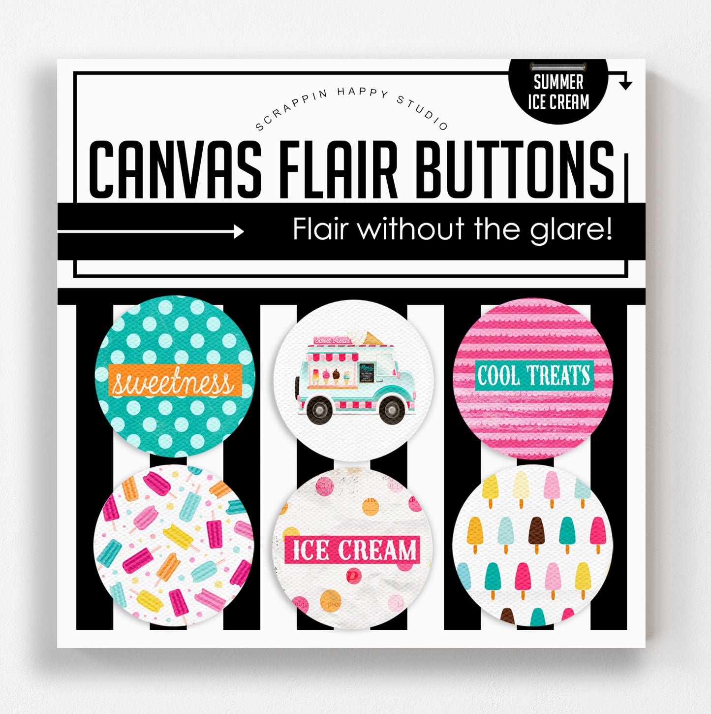 Summer Ice Cream Truck Canvas Flair