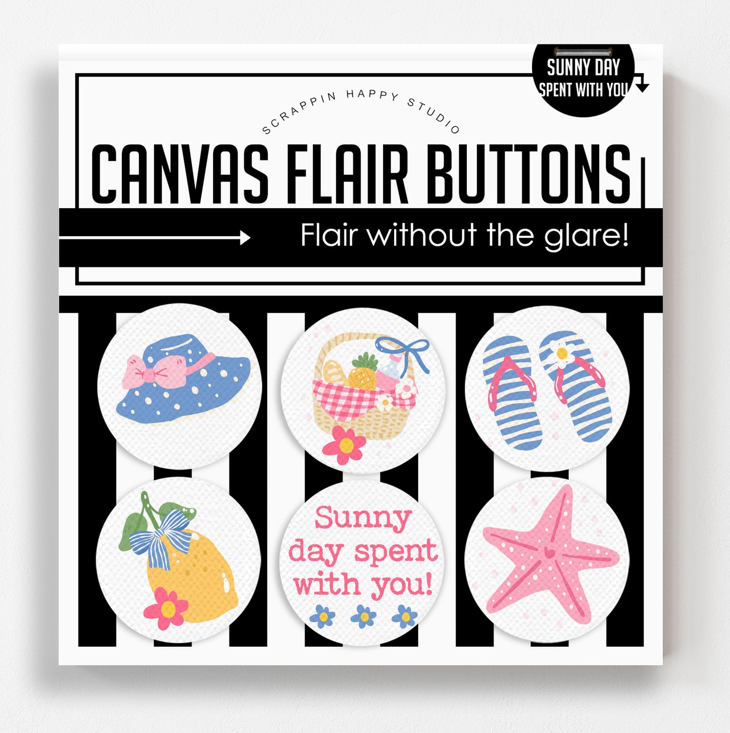 Sunny Day Spent With You Flair Buttons