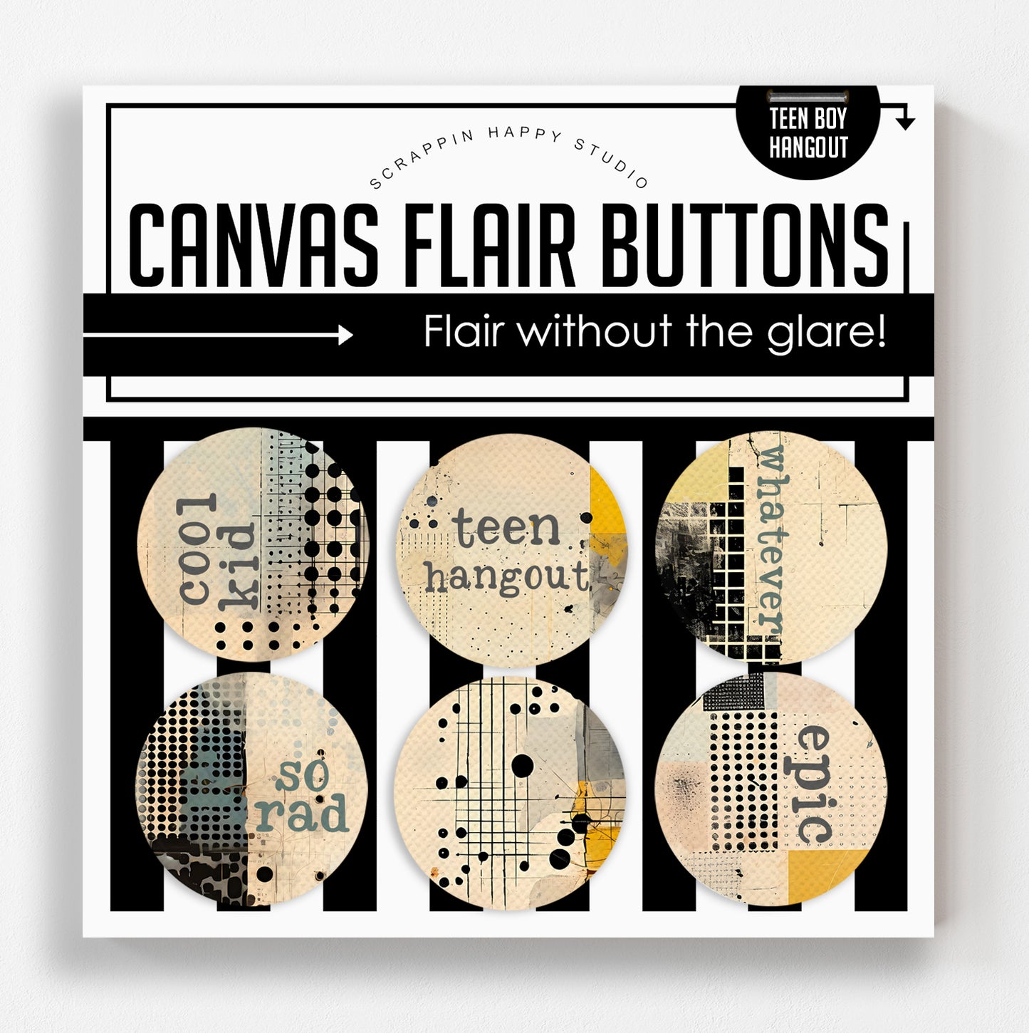 Teen Boy Hangout Canvas Flair