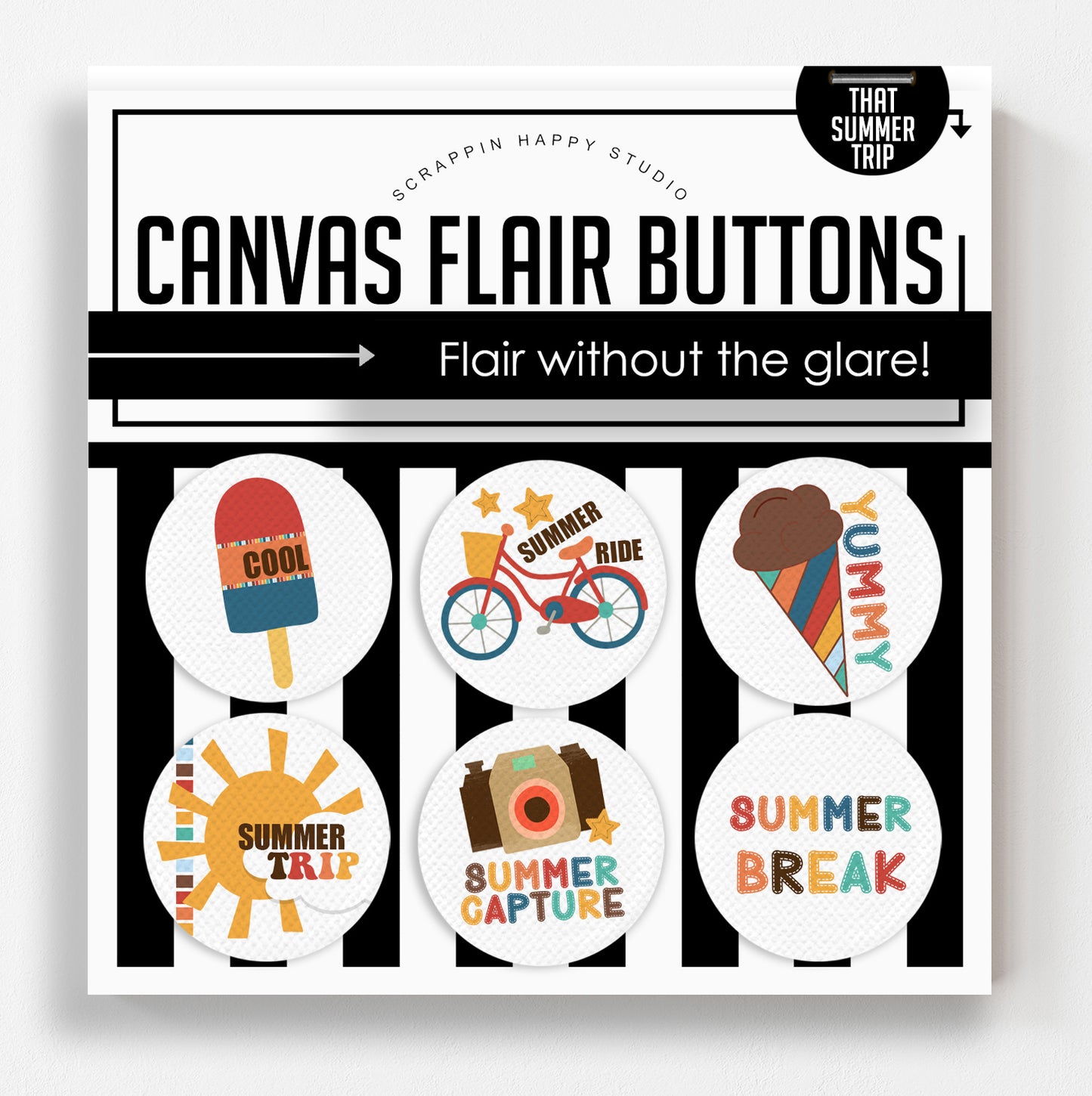 That Summer Trip Flair Buttons