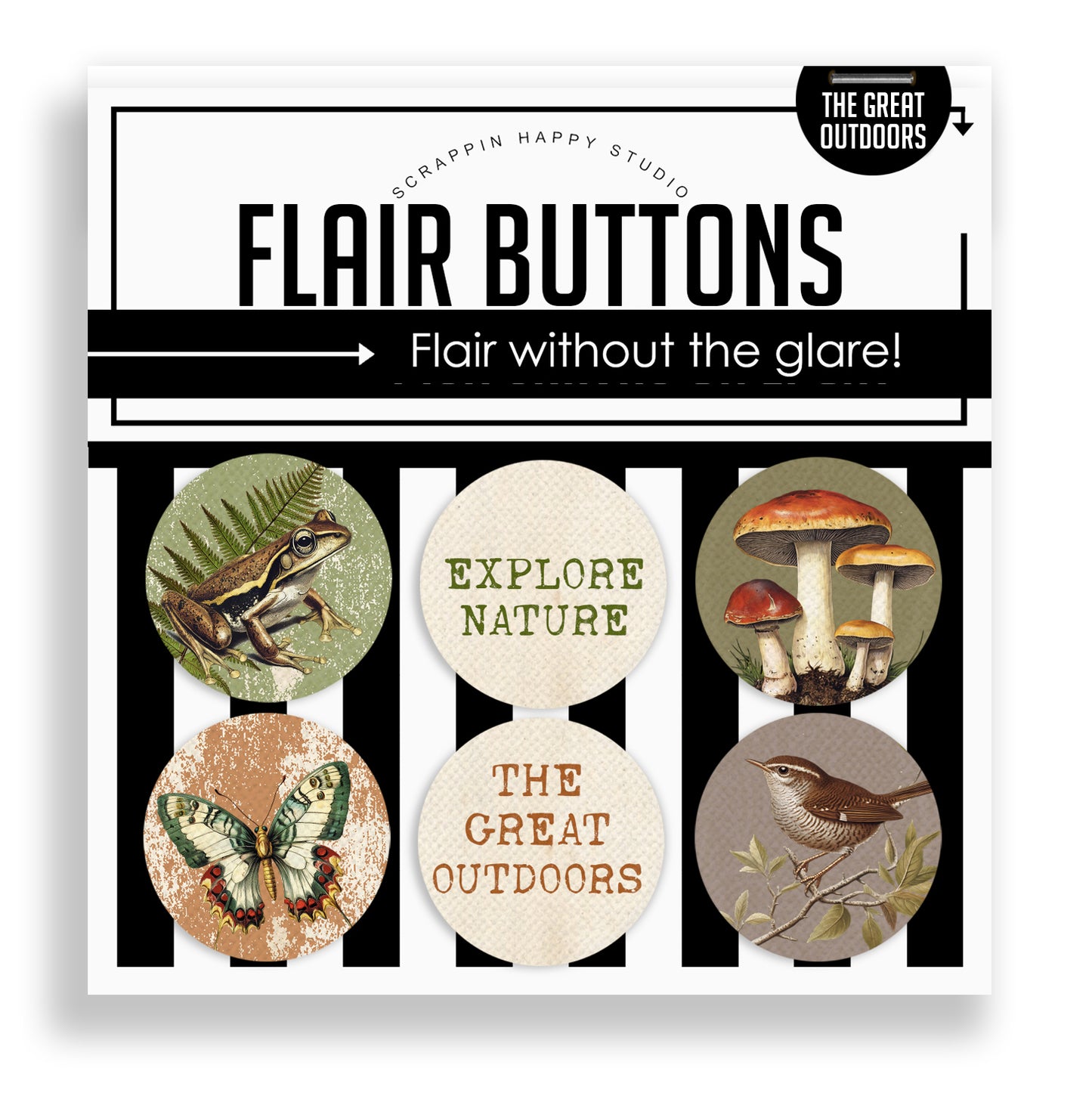 The Great Outdoors Flair Buttons