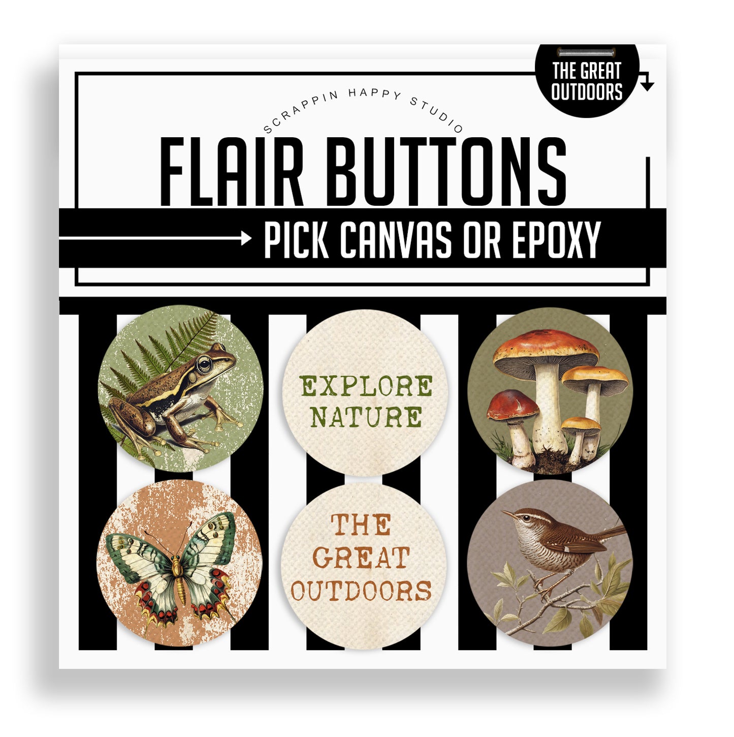 The Great Outdoors Flair Buttons