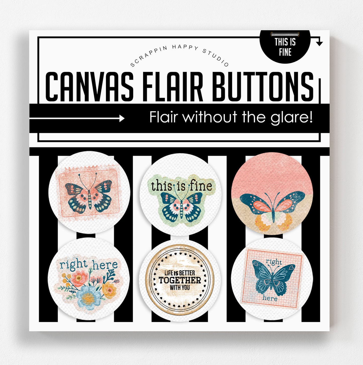 This Is Fine Canvas Flair