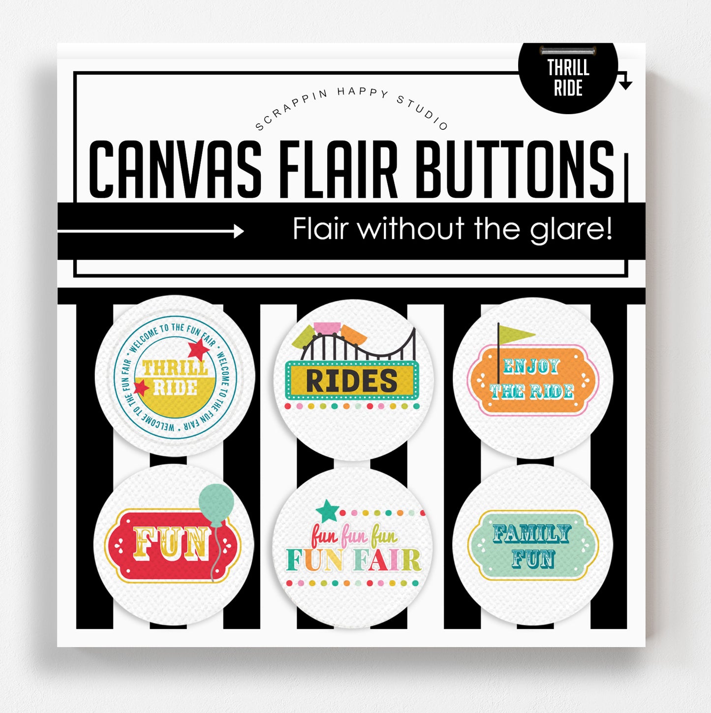 Thrill Ride Flair Buttons
