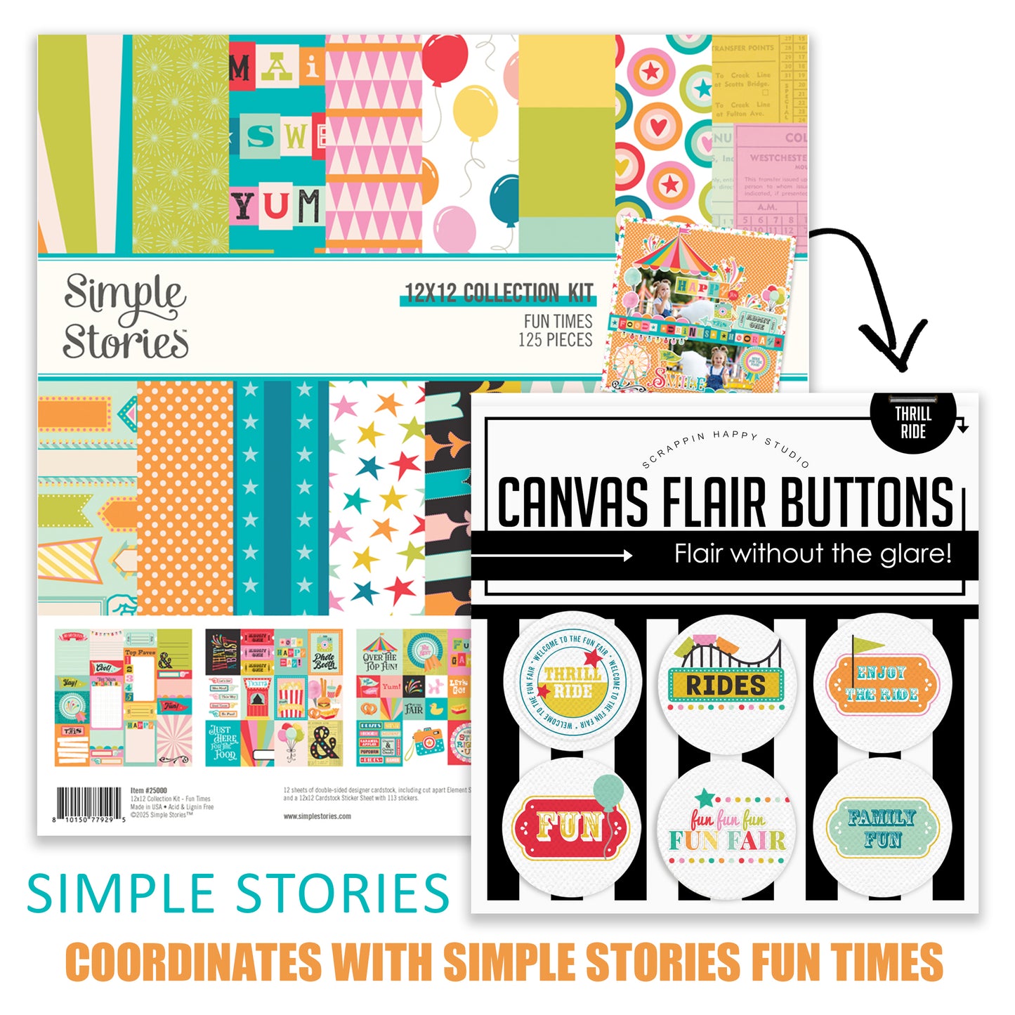 Thrill Ride Flair Buttons