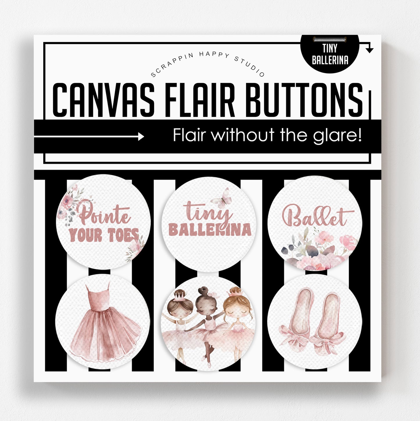 Tiny Ballerina Canvas Flair