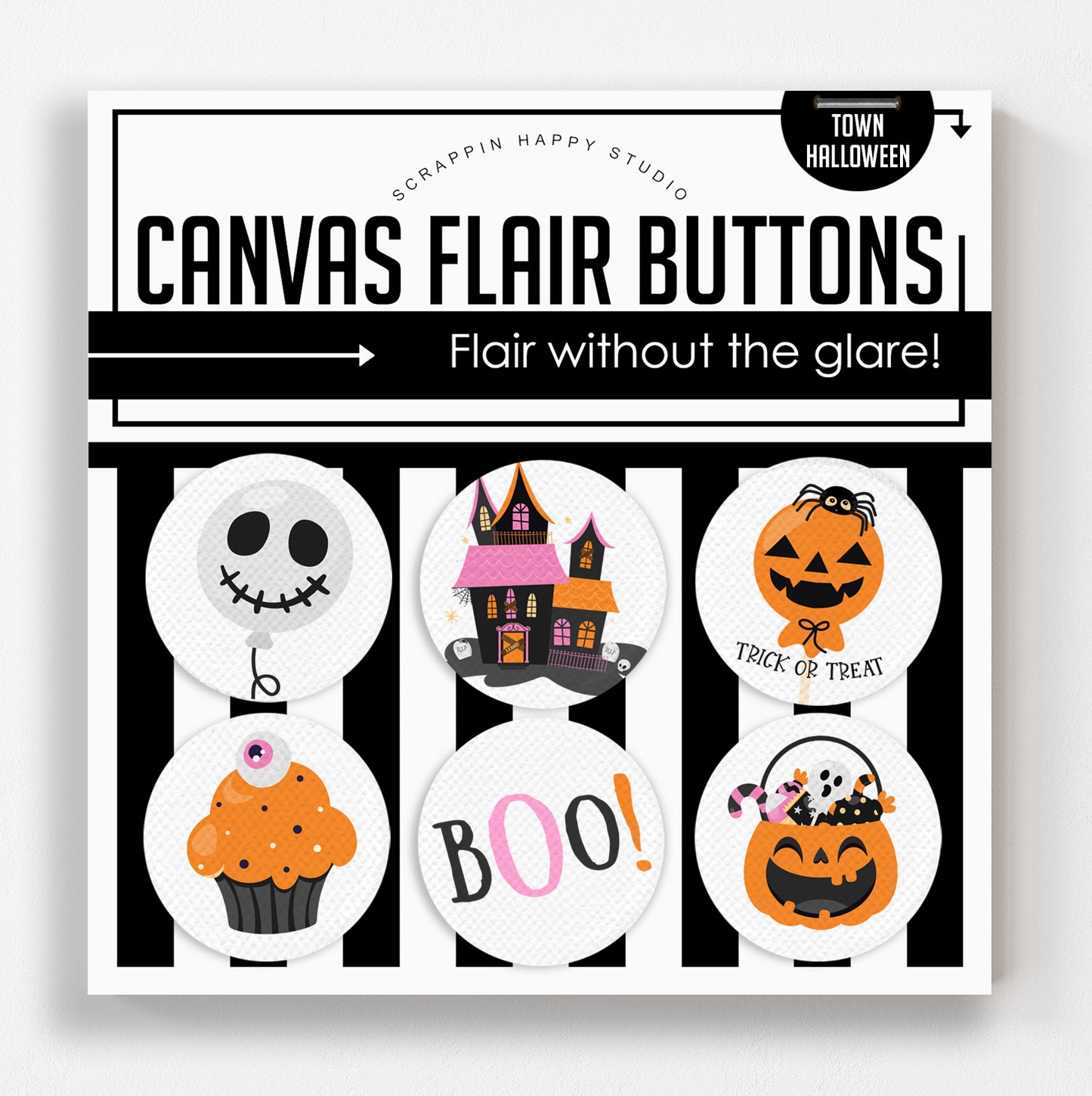 Town Halloween Canvas Flair