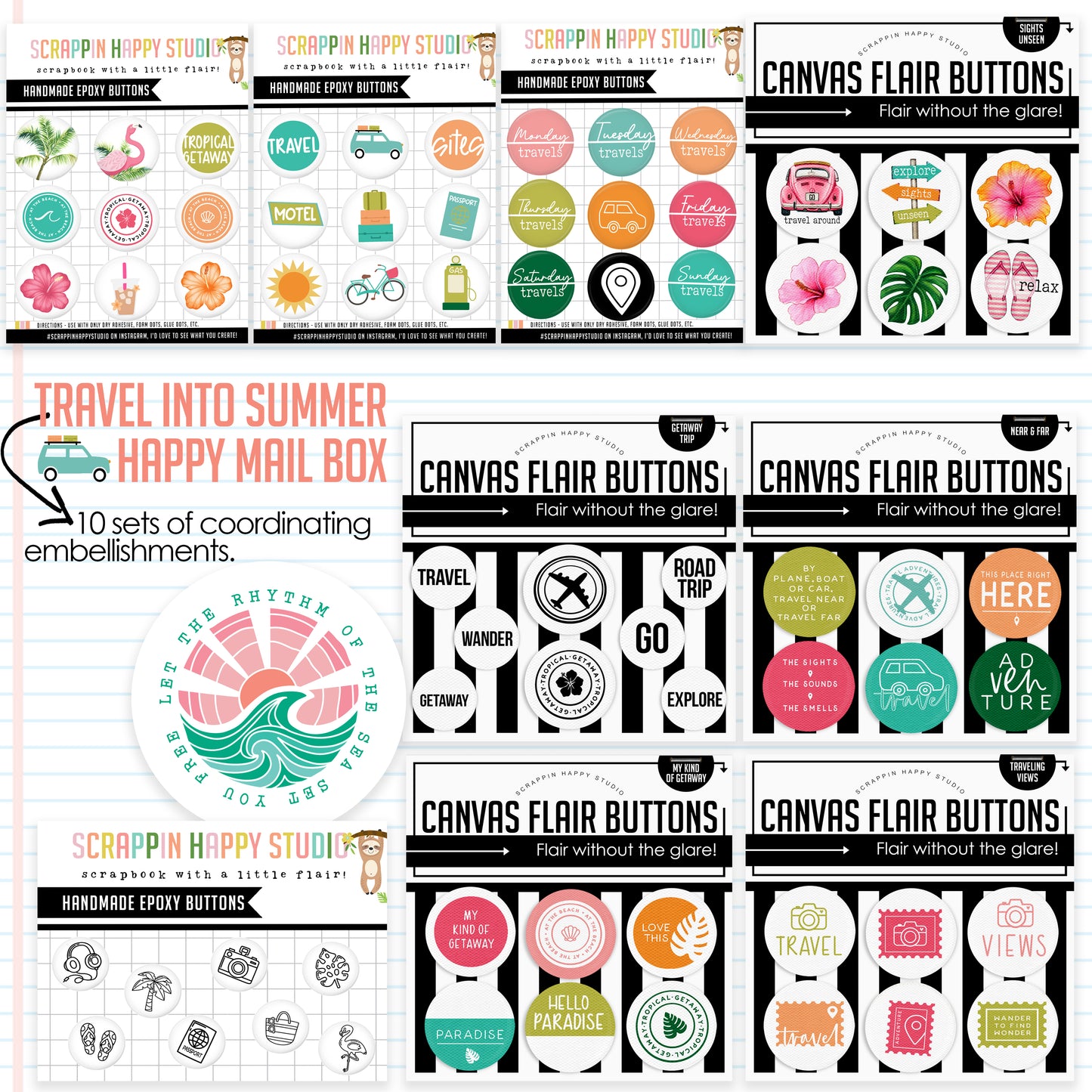 Travel Into Summer Deluxe Happy Mail Box